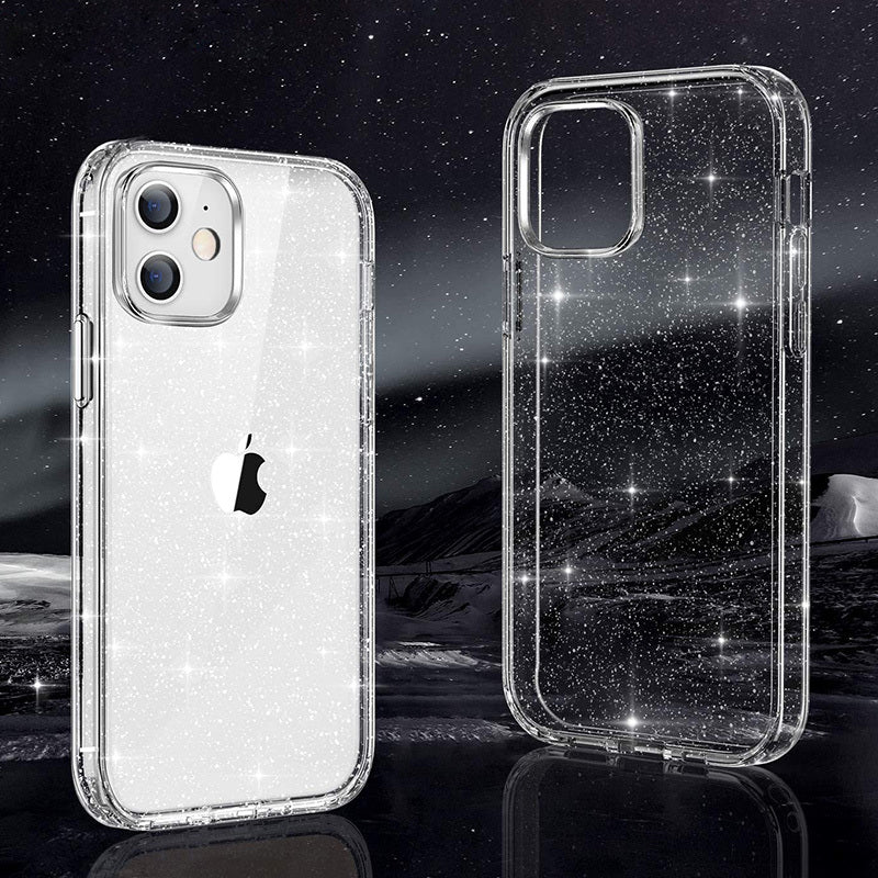 Aizsargvāciņš iPhone 12 Pro Max – Crystal Glitter, sudraba — attēls 3