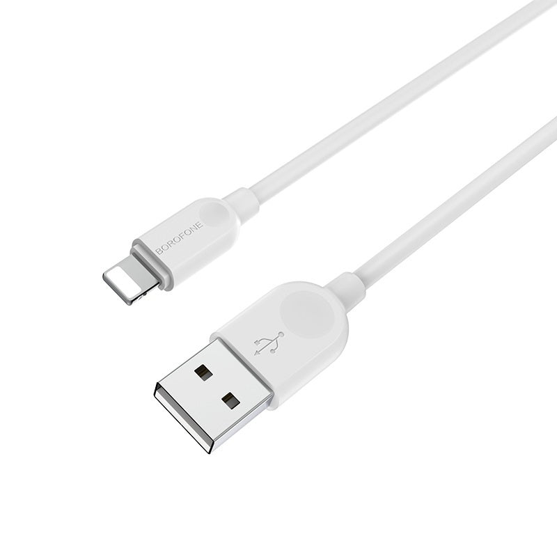 Kabelis Borofone Cable BX14 LinkJet - USB to Lightning - 2,4A 3 metres white — attēls 3