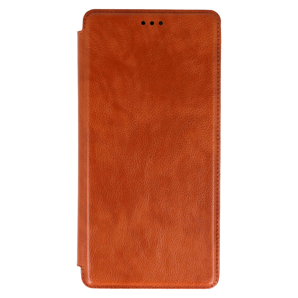 Aizsargvāciņš Samsung Galaxy S23 Plus – Razor Leather, brūns — attēls 3