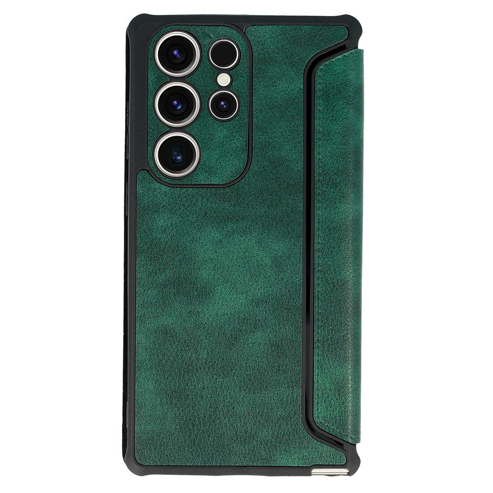 Aizsargvāciņš Samsung Galaxy S23 Plus – Razor Leather, tumši zaļš — attēls 2