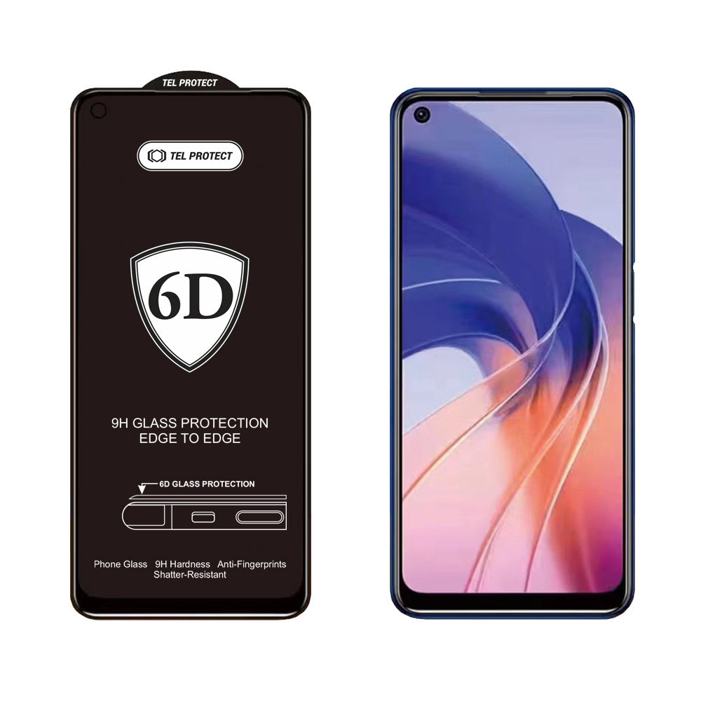 Aizsargstikls Samsung Galaxy A52/A52S melns – Full Glue 6D
