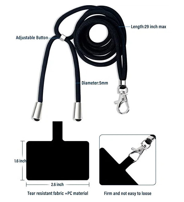 Universal phone lanyard red — attēls 2