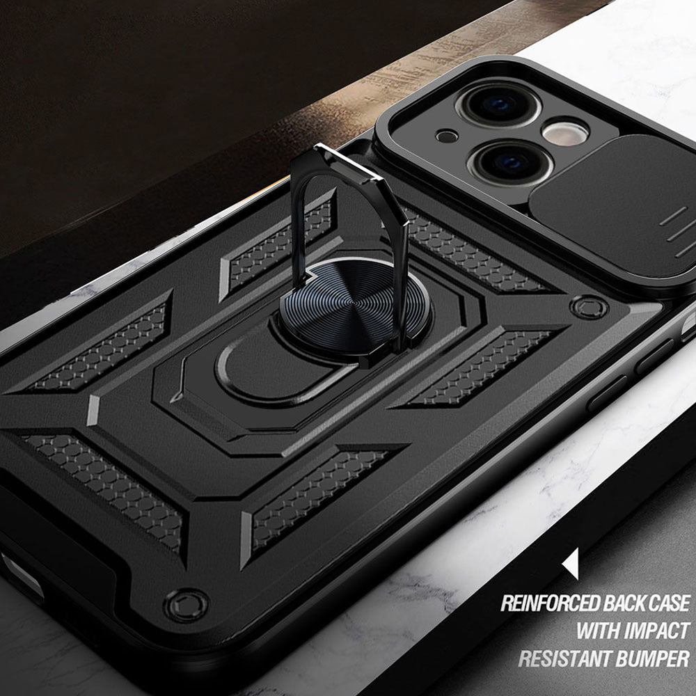 Aizsargvāciņš Samsung Galaxy A15 4G/5G melns – Slide Camera Armor