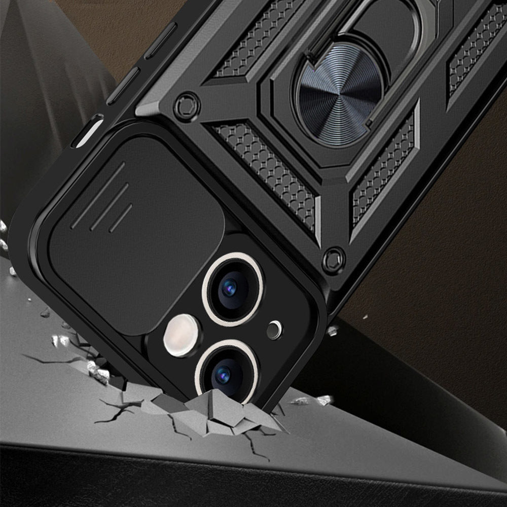 Aizsargvāciņš Samsung Galaxy A15 4G/5G melns – Slide Camera Armor