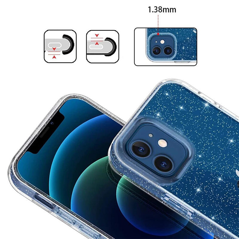 Aizsargvāciņš Samsung Galaxy A35 5G – Crystal Glitter, sudraba — attēls 4