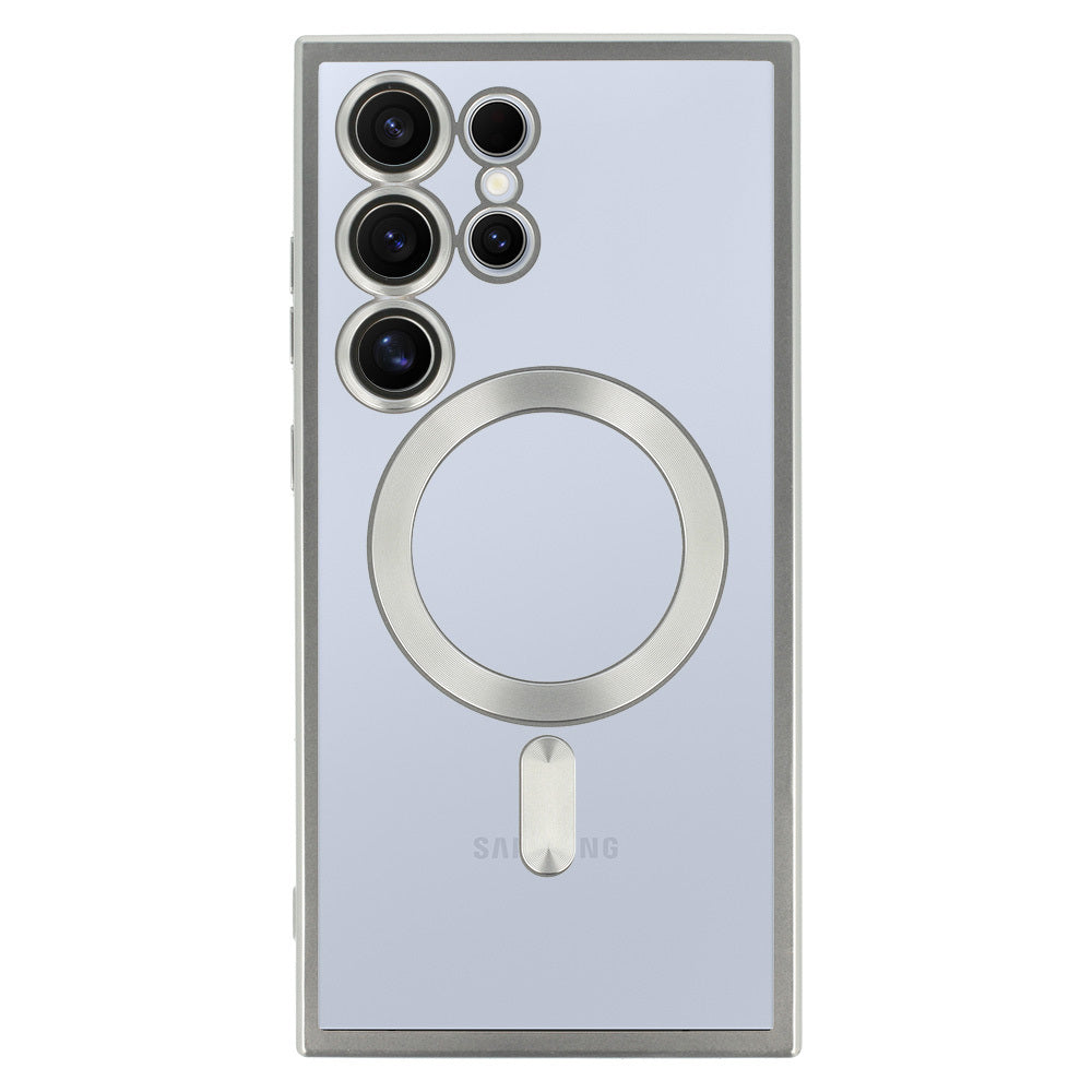 Aizsargvāciņš Samsung Galaxy S24 – Metallic Magsafe, sudraba — attēls 2