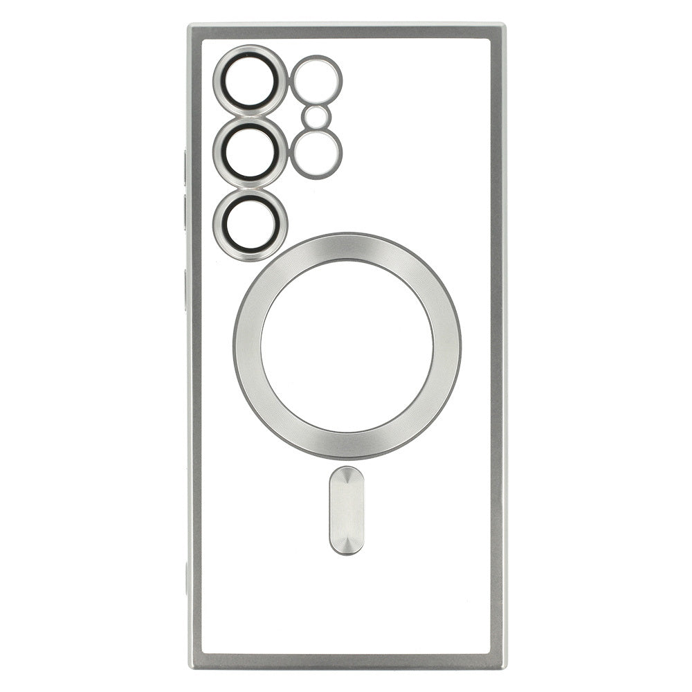 Aizsargvāciņš Samsung Galaxy S24 – Metallic Magsafe, sudraba — attēls 4