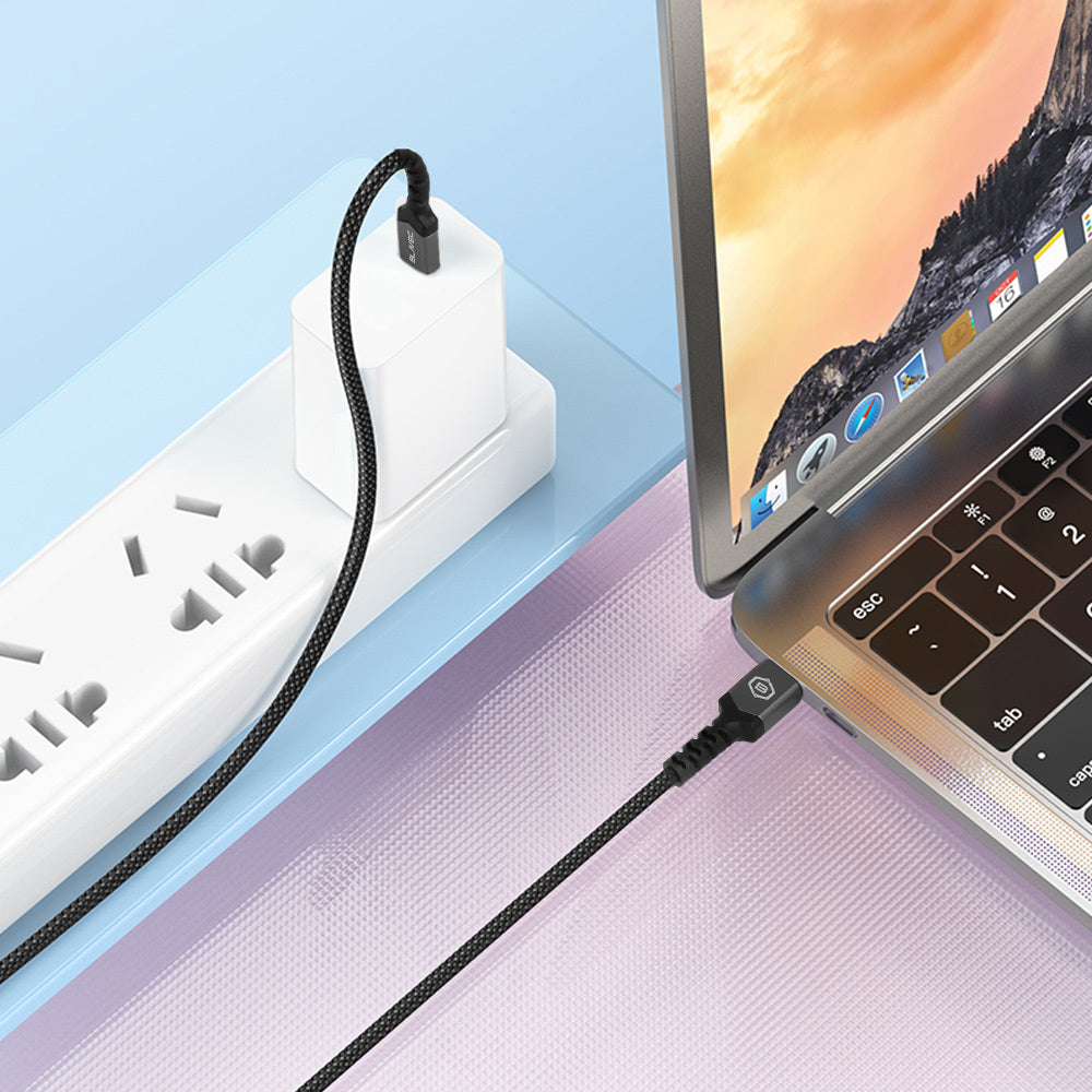 Kabelis Blavec Cable Raptor braided - Type C to Type C - PD 60W 3A 0,5 metres Apple CarPlay/Android Auto (CRA-CC3BG05) black-grey — attēls 3