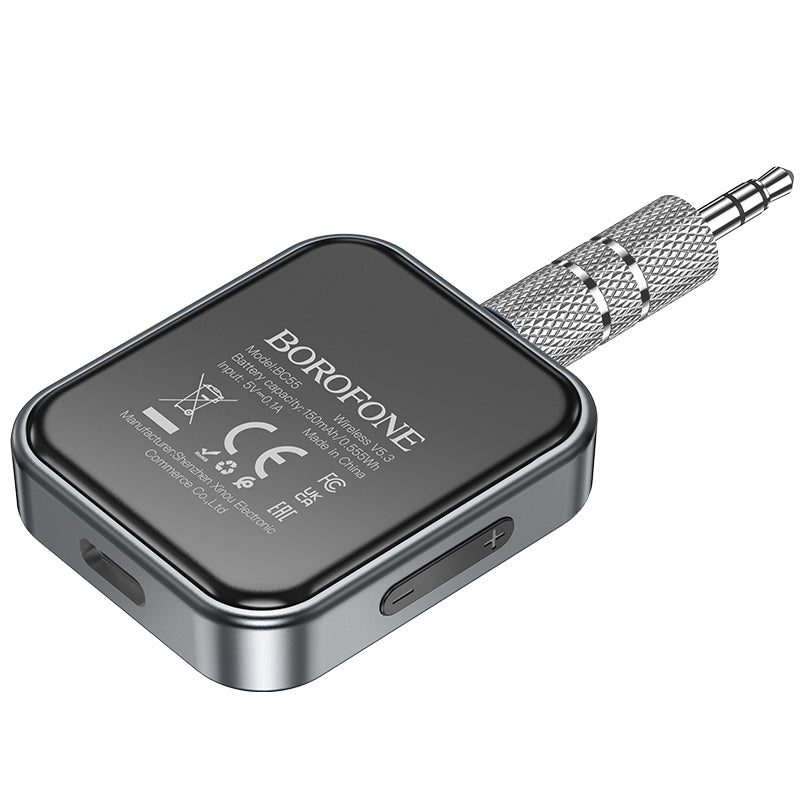 Borofone BC55 Suave Bluetooth AUX audio uztvērējs, melns