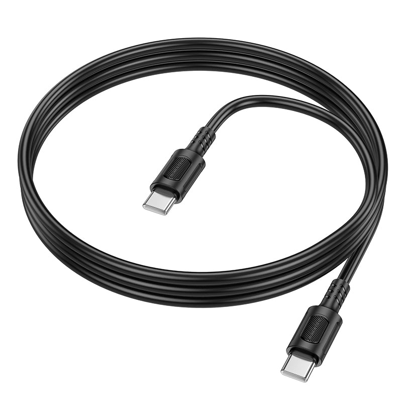Kabelis Borofone Cable BX111 Feliz - Type C to Type C - 60W 3A 1 metre black — attēls 3
