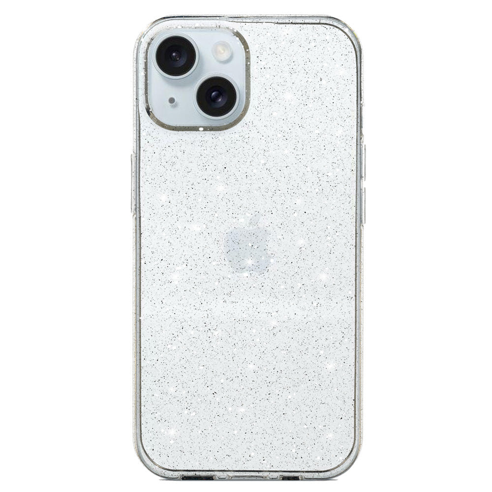 Aizsargvāciņš iPhone 15 – Crystal Glitter, sudraba — attēls 2