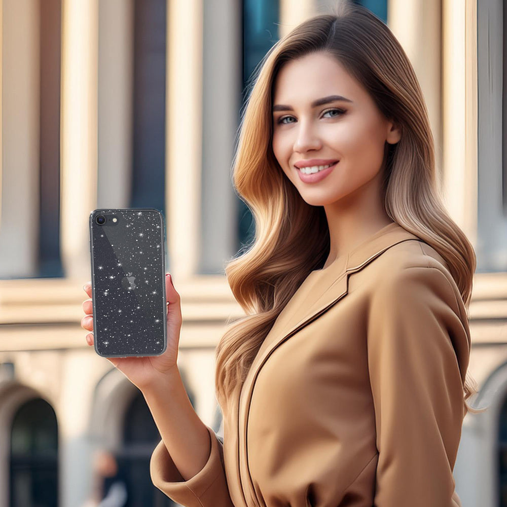 Aizsargvāciņš iPhone 7 / 8 / SE 2020/SE 2022 – Crystal Glitter, sudraba — attēls 4