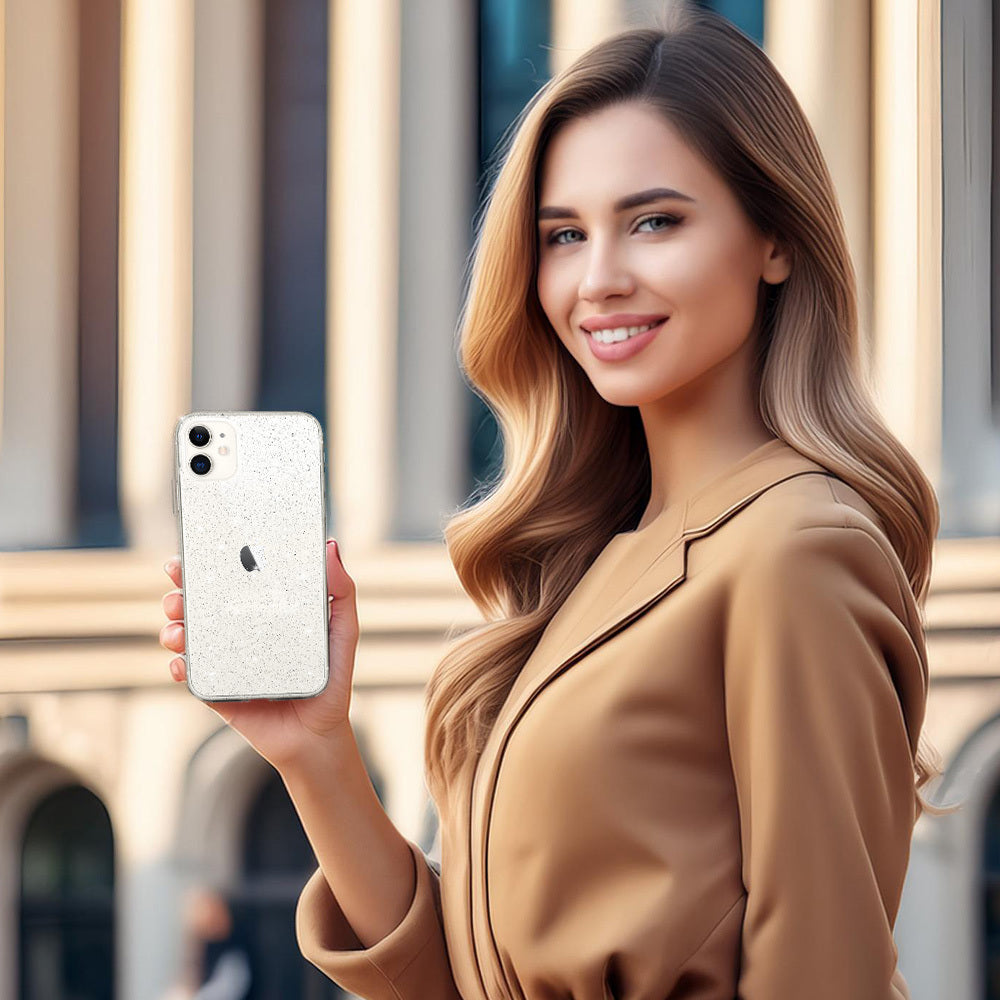 Aizsargvāciņš iPhone 11 sudraba – Crystal Glitter
