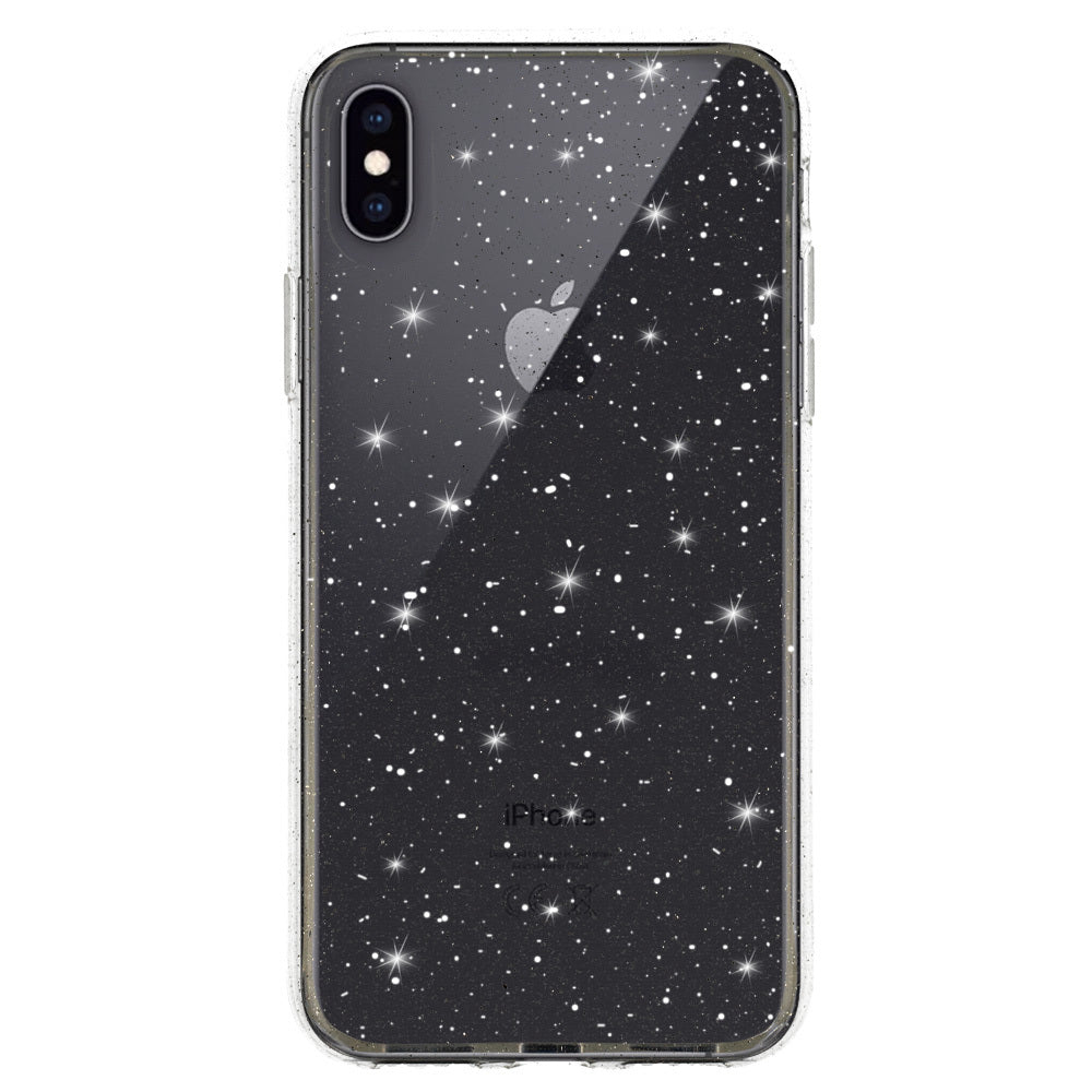 Aizsargvāciņš iPhone X/XS (5,8") – Crystal Glitter, sudraba — attēls 2