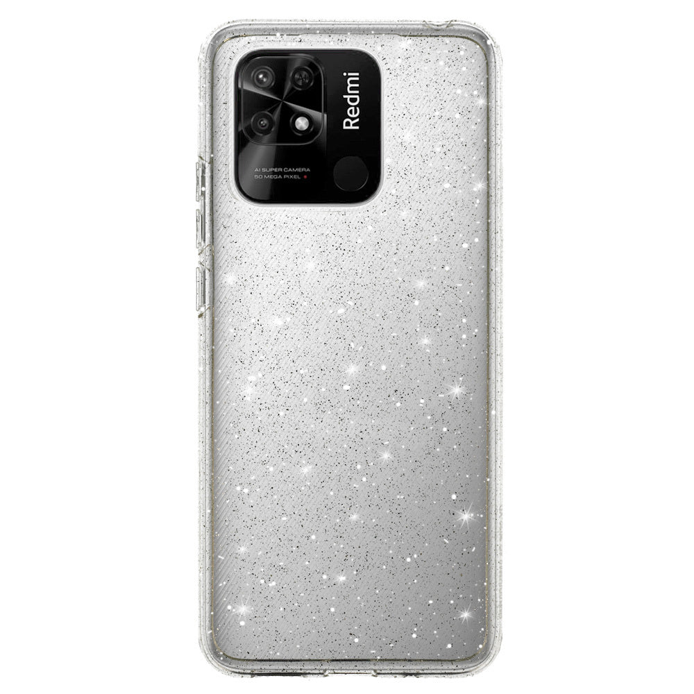 Aizsargvāciņš Xiaomi Redmi 10C – Crystal Glitter, sudraba — attēls 2