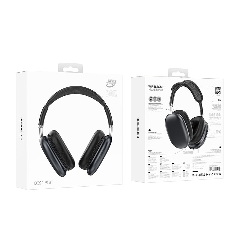 Austiņas Borofone Headphones BO22 Plus Elegant bluetooth dark grey — attēls 4