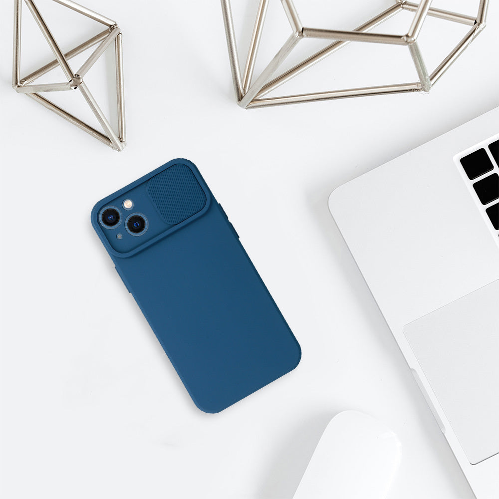 Aizsargvāciņš iPhone 14 – Camshield Soft, tumši zils — attēls 4