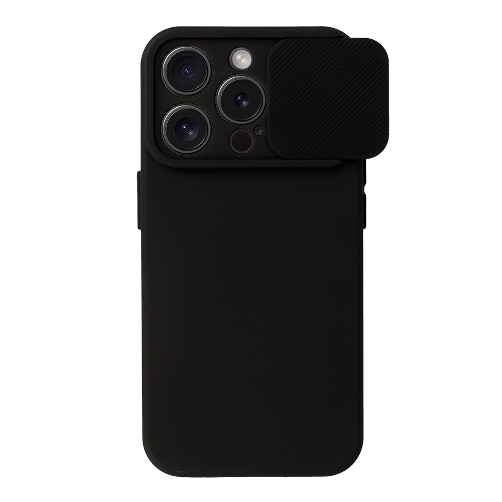 Aizsargvāciņš iPhone 15 Pro – Camshield Soft, melns — attēls 2