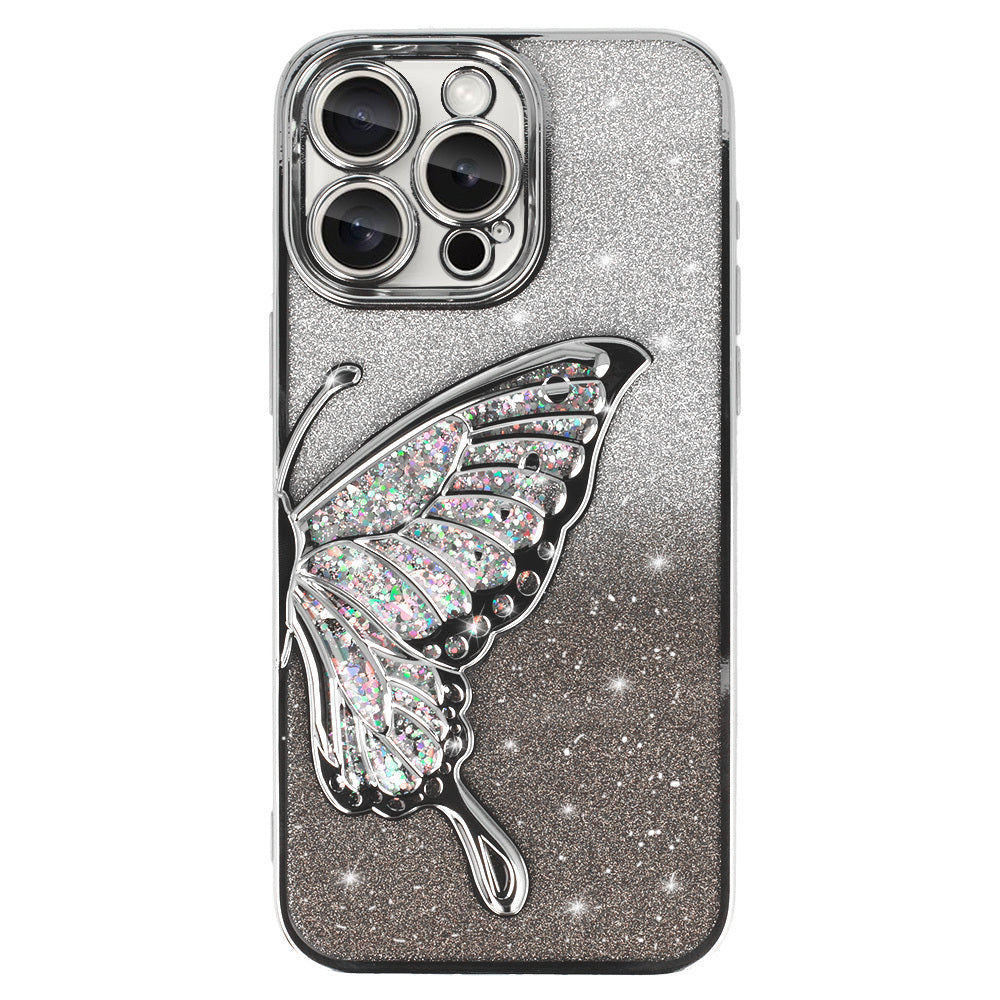 Aizsargvāciņš iPhone 16 Pro Max – Tel Protect Butterfly Water, sudraba — attēls 2