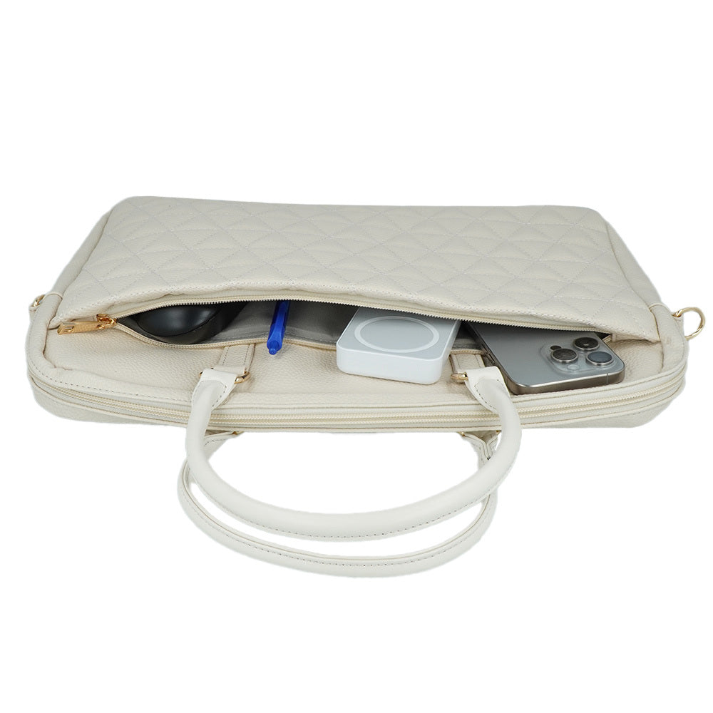 Klēpjdatora soma Wonder Briefcase Laptop 15-16 inches pico quilted beige — attēls 4