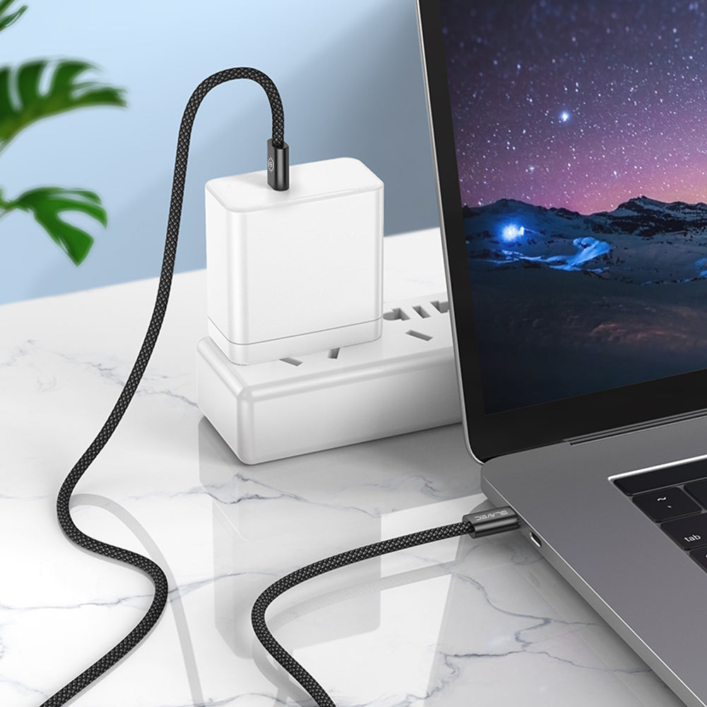 Kabelis Blavec Cable Candy braided - USB to Type C - PD 60W 3A 1 metre Apple CarPlay/Android Auto (CCA-UC3B10) black — attēls 4