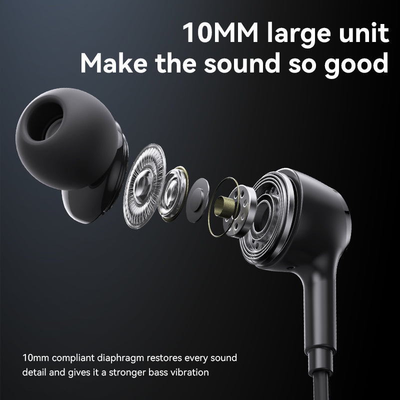 Mikrofons Yesido Earphones YH53 with microphone black — attēls 2