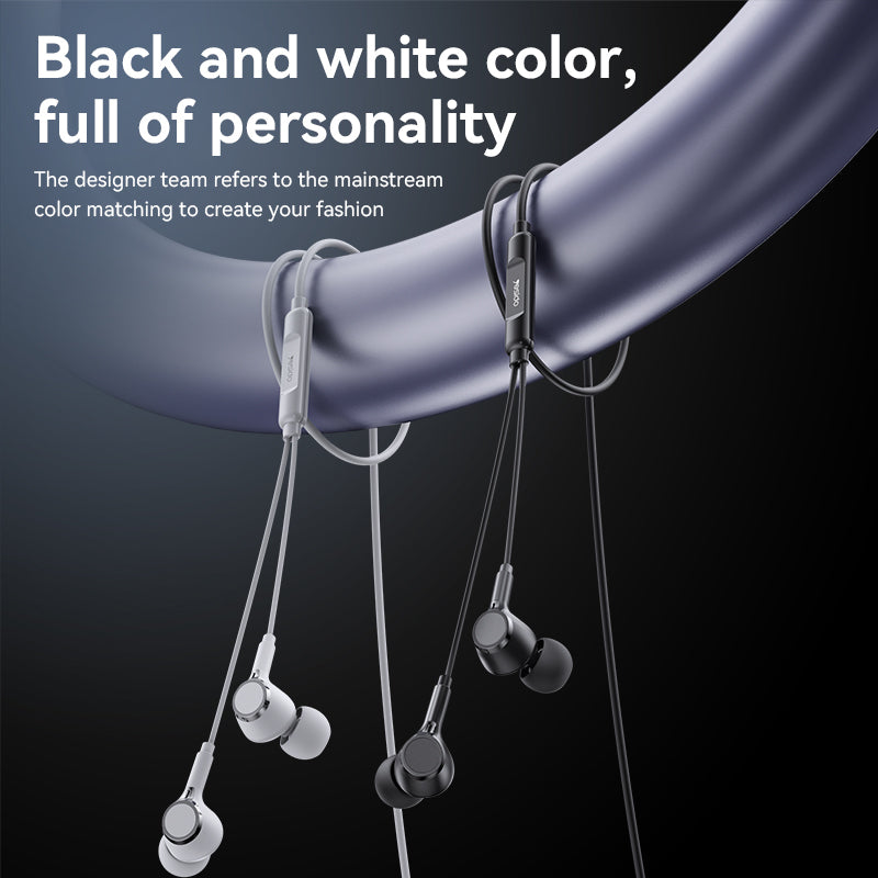 Mikrofons Yesido Earphones YH53 with microphone black — attēls 4