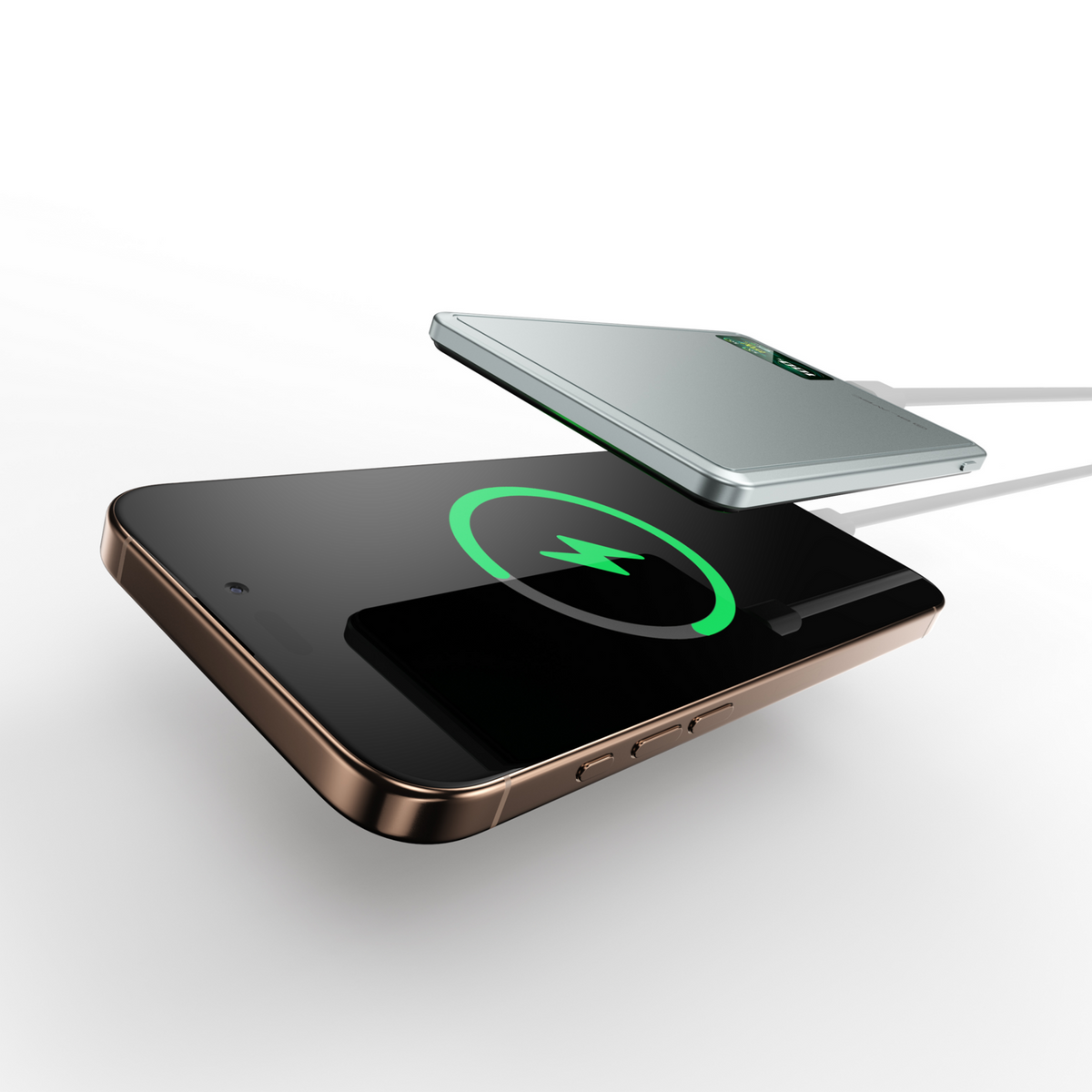 Ārējais akumulators Blavec BJ-03 5000 mAh, 22,5 W, MagSafe 3-in-1, pelēks alumīnijs