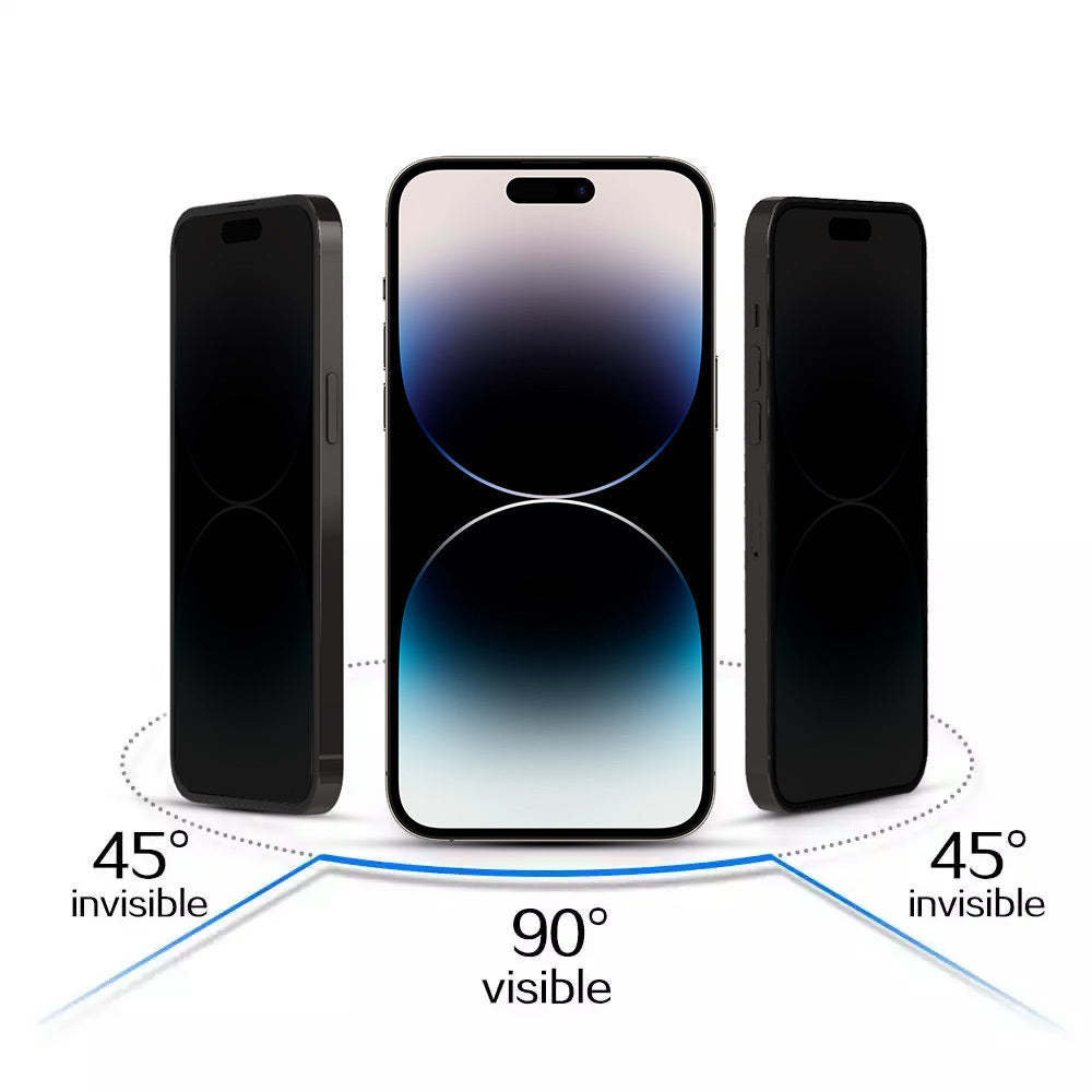 Aizsargstikls iPhone 17 PRO – Privacy, melns — attēls 3