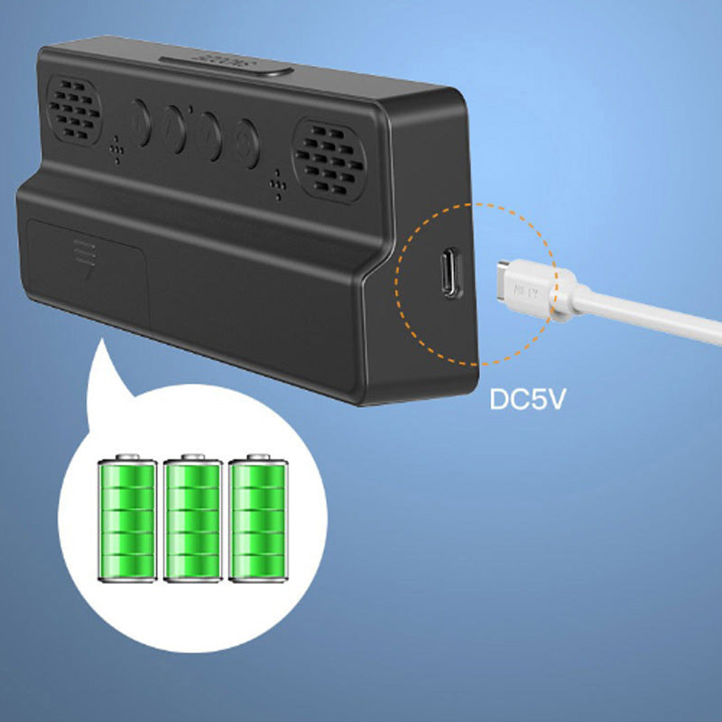 Digitāls LED modinātājpulkstenis ar termometru, melns