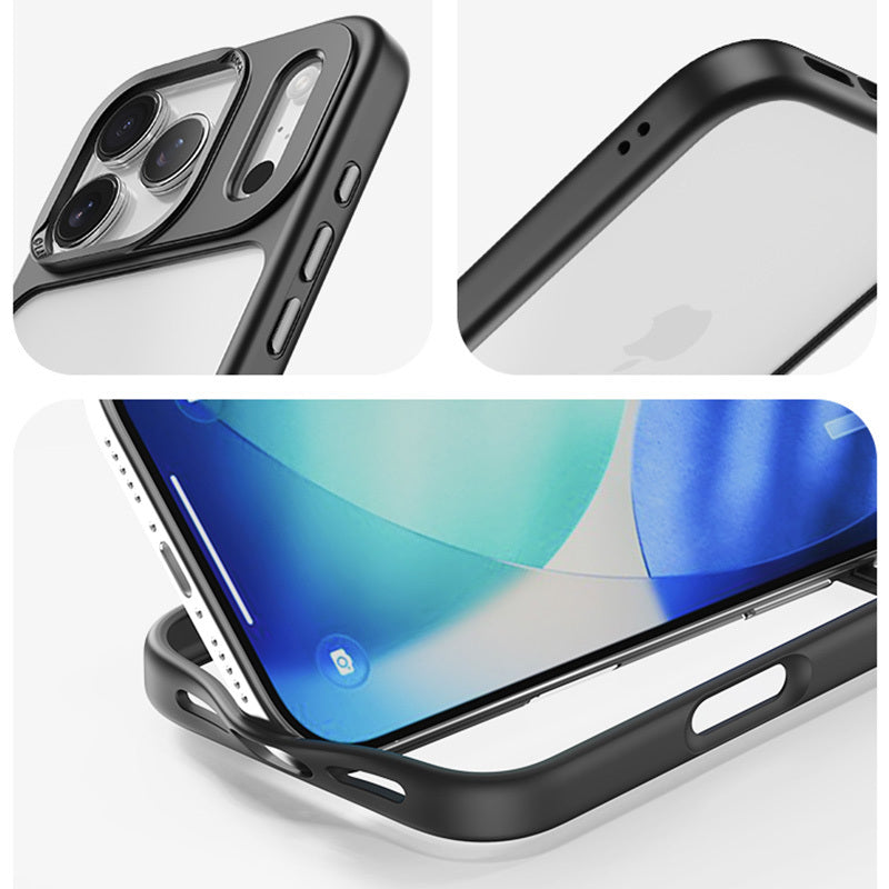 Aizsargvāciņš iPhone 17 Pro transparent – Rock Guard Lens Protection Series, melns — attēls 2