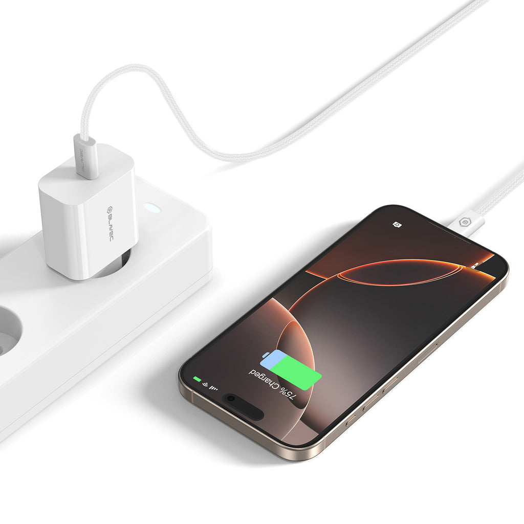 Uzlādes adapteris Blavec Wall charger BC-7 GaN4 - Type C - PD QC 45W 3A (TCBC7G4-CW453A) white — attēls 4