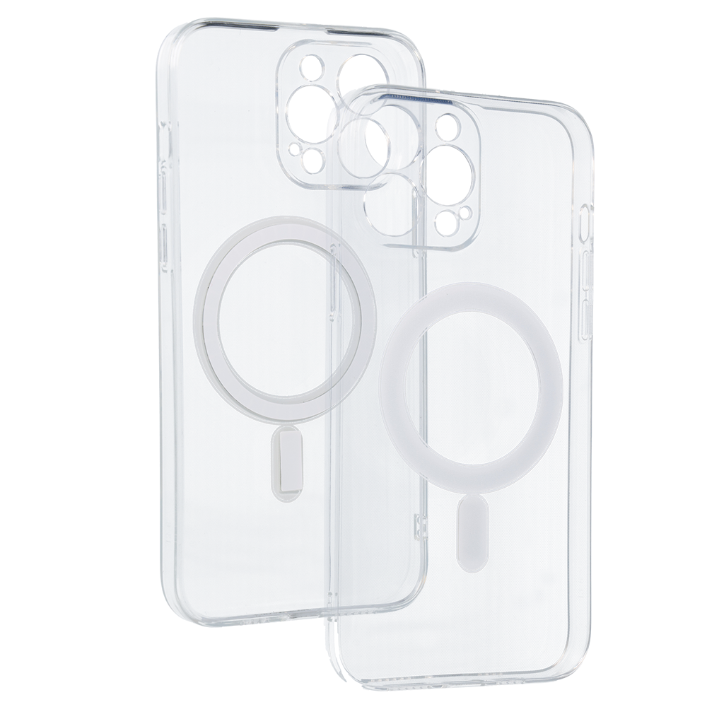 Aizsargvāciņš iPhone 13 Pro Max – TEL PROTECT MagSilicone, caurspīdīgs — attēls 4