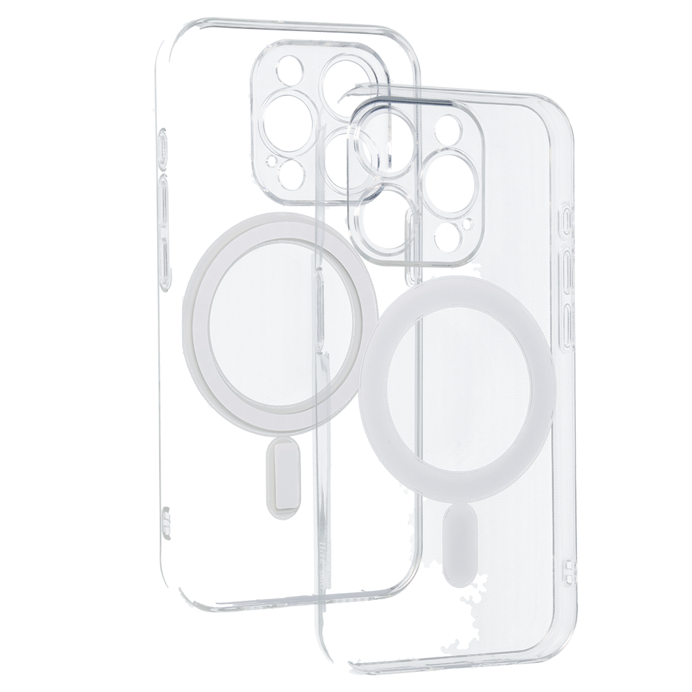 Aizsargvāciņš iPhone 15 Pro – TEL PROTECT MagSilicone, caurspīdīgs — attēls 4