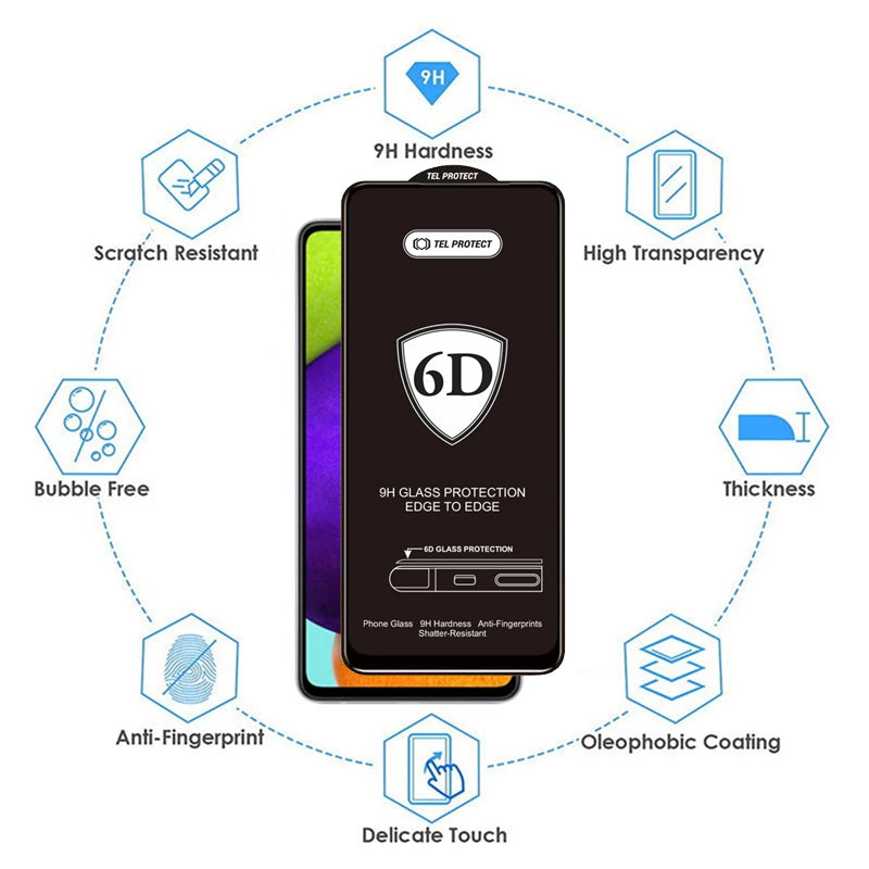 Aizsargstikls Xiaomi Redmi 15C 4G/5G melns – Full Glue 6D