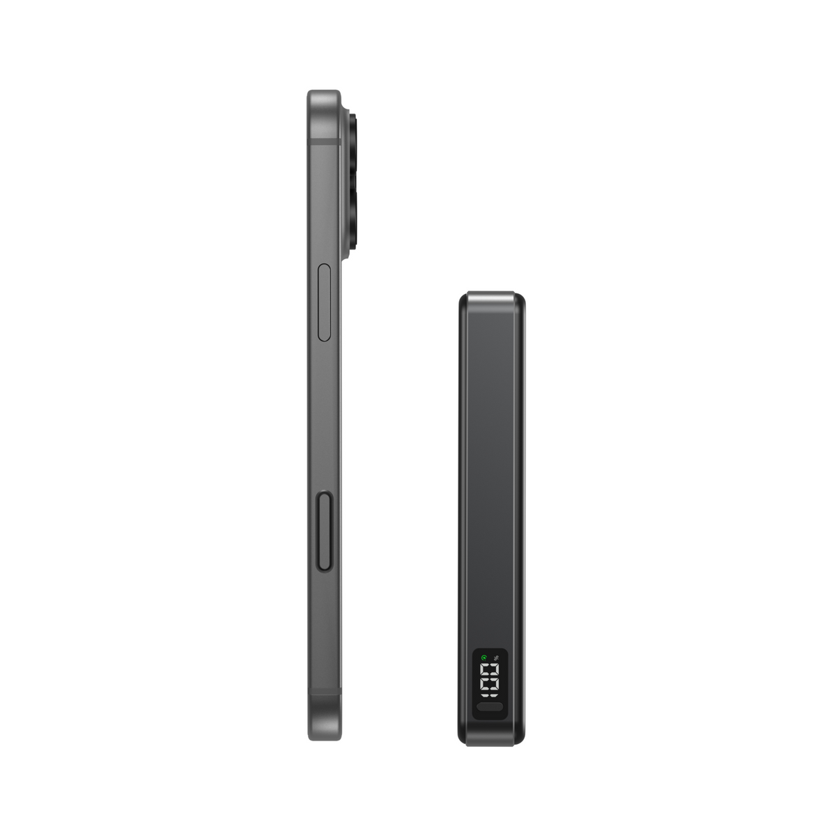 Ārējais akumulators Blavec BJ-05 10000 mAh, Qi2.2 25 W / PD 45 W, MagSafe, melns alumīnijs