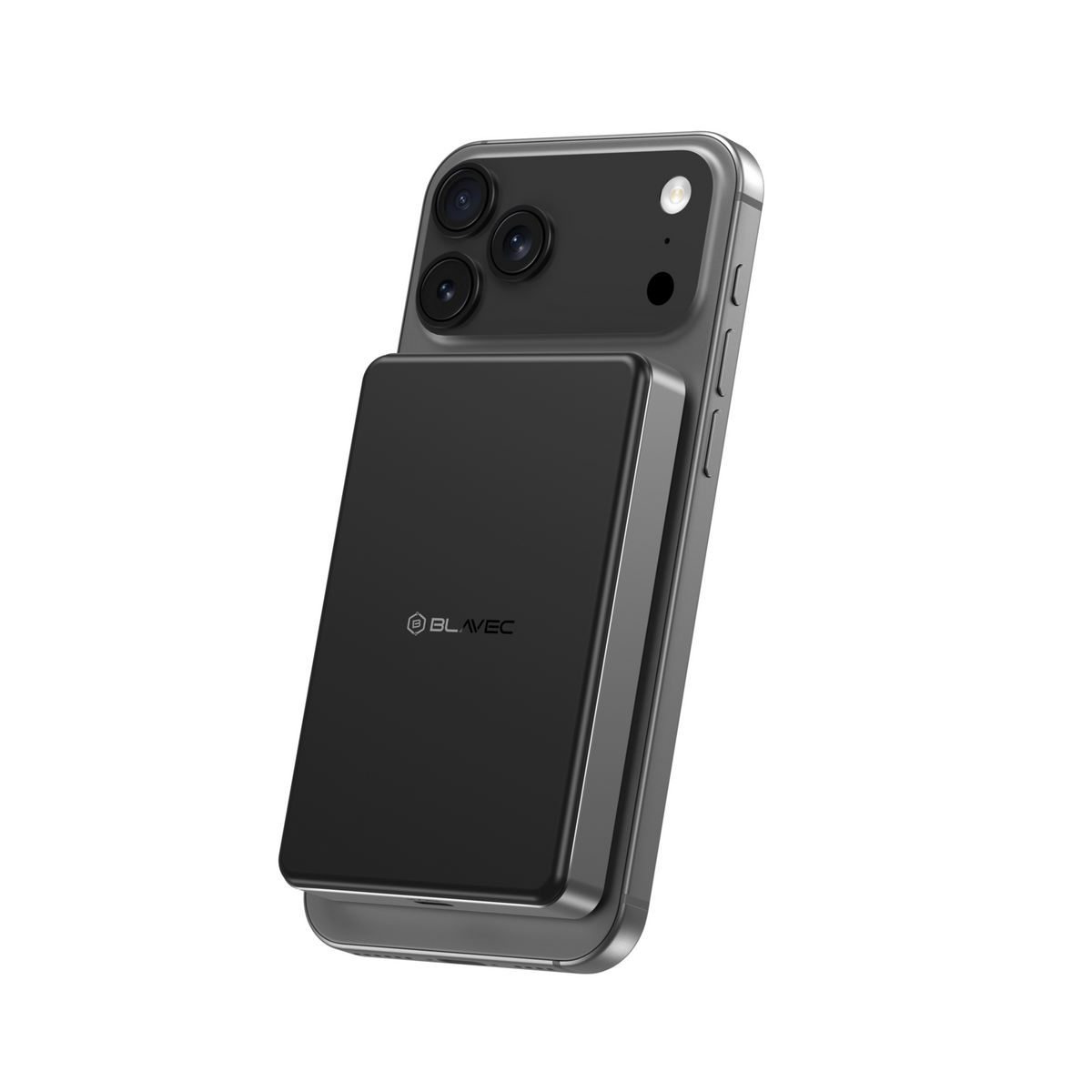 Ārējais akumulators Blavec BJ-05 10000 mAh, Qi2.2 25 W / PD 45 W, MagSafe, melns alumīnijs