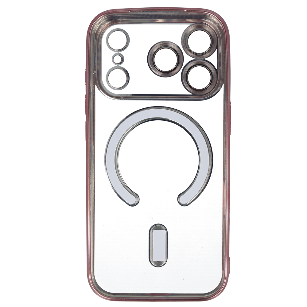 Aizsargvāciņš iPhone 17 Pro Max – Metallic Magsafe, rozā — attēls 3