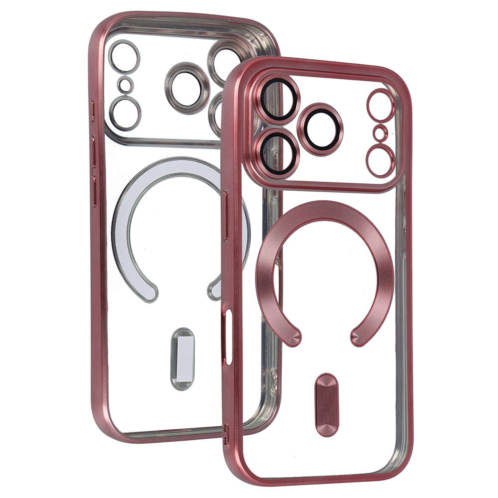 Aizsargvāciņš iPhone 17 Pro Max – Metallic Magsafe, rozā — attēls 4