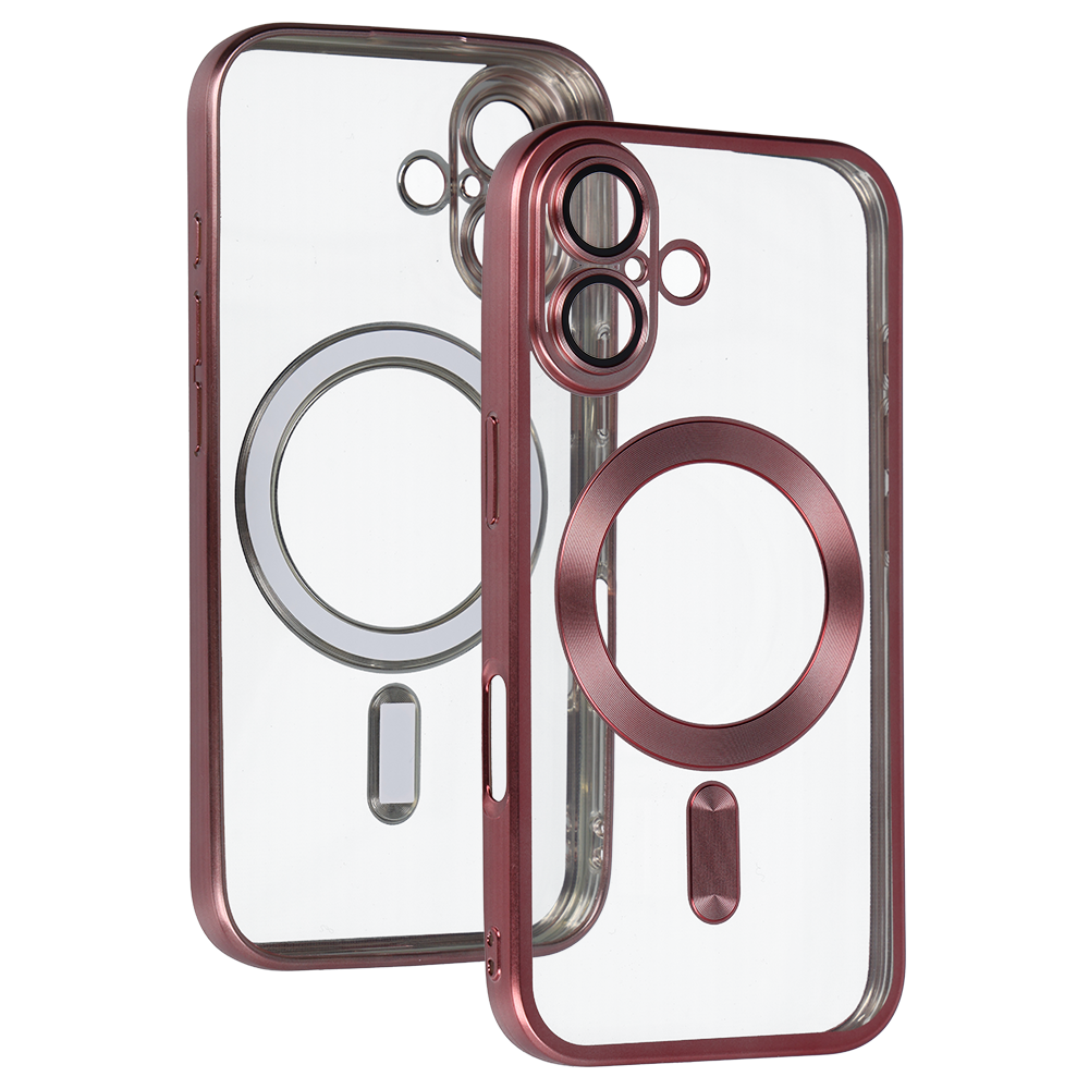 Aizsargvāciņš iPhone 17 – Metallic Magsafe, rozā — attēls 4
