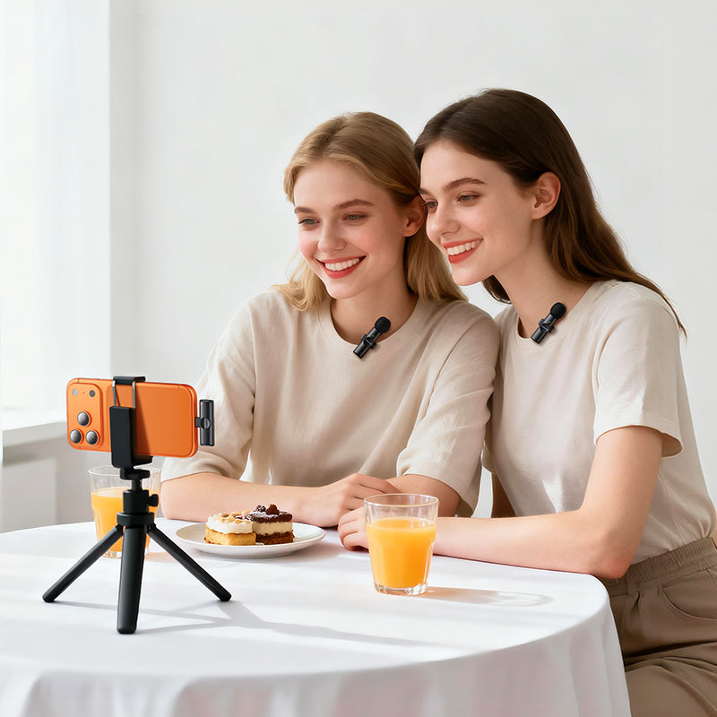 Borofone BFK16A Winner bezvadu piespraužamo mikrofonu komplekts, USB-C, 2 gab., melns