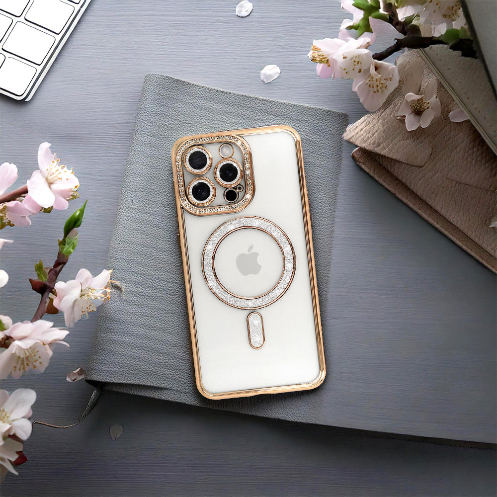 Aizsargvāciņš Xiaomi Redmi Note 15 5G zelta – Bling MagSafe