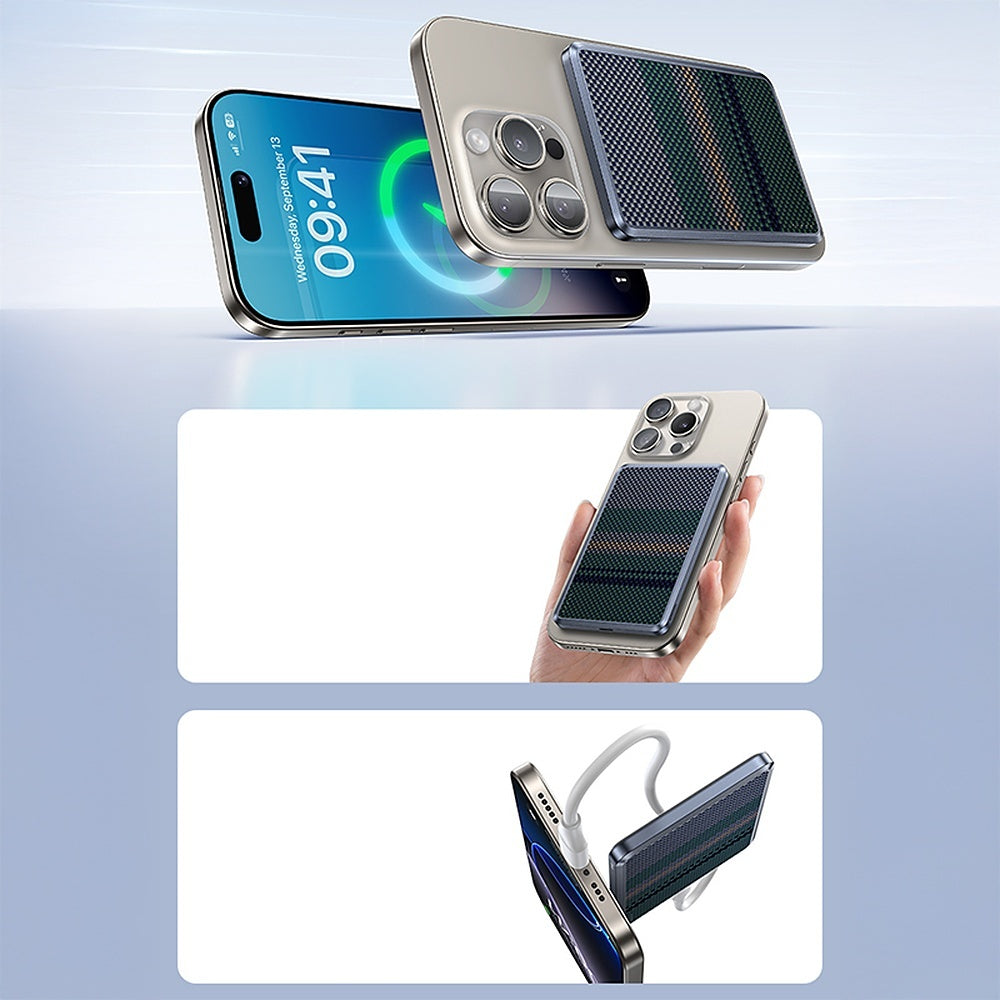 Ārējais akumulators Benks Power bank 5000mAh MP15 ArmorGo Aurora Light - Type C - magnetic with induction charging — attēls 4