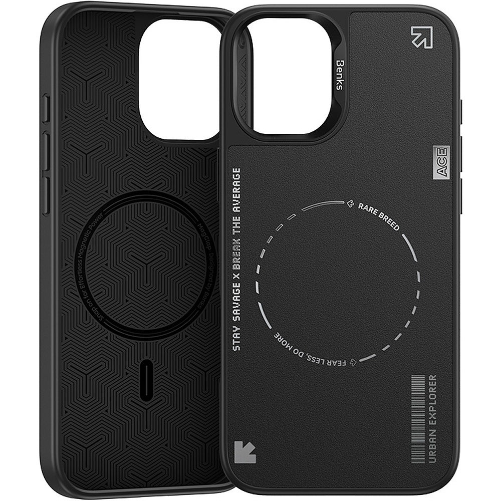 Aizsargvāciņš iPhone 16 – Benks Dynamic Minimalist, melns — attēls 2
