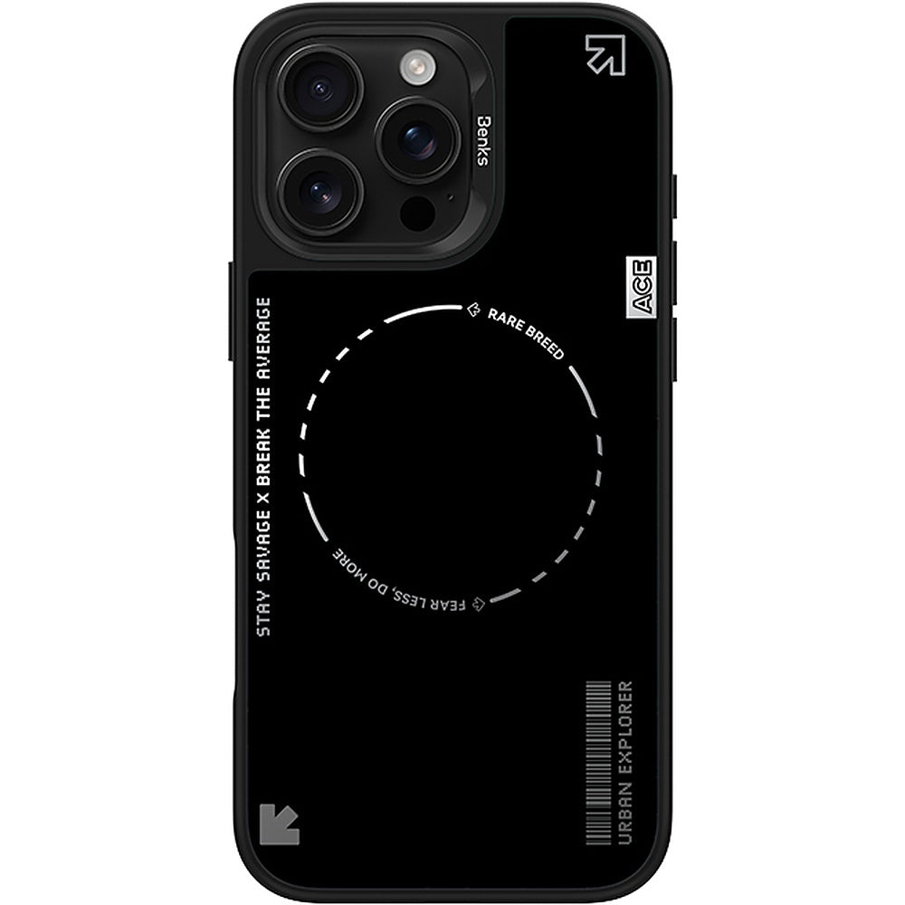 Aizsargvāciņš iPhone 16 Pro – Benks Dynamic Minimalist, melns — attēls 3