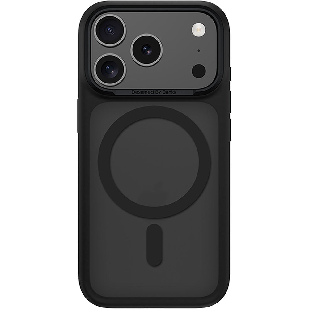 Aizsargvāciņš iPhone 17 Pro Max/18 Pro Max – Benks Magnetic Mist Metal Frame (0070) (Camera Control Button), melns — attēls 2
