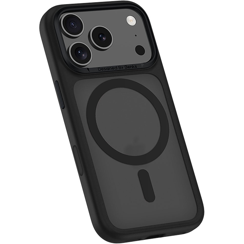 Aizsargvāciņš iPhone 17 Pro Max/18 Pro Max – Benks Magnetic Mist Metal Frame (0070) (Camera Control Button), melns — attēls 3