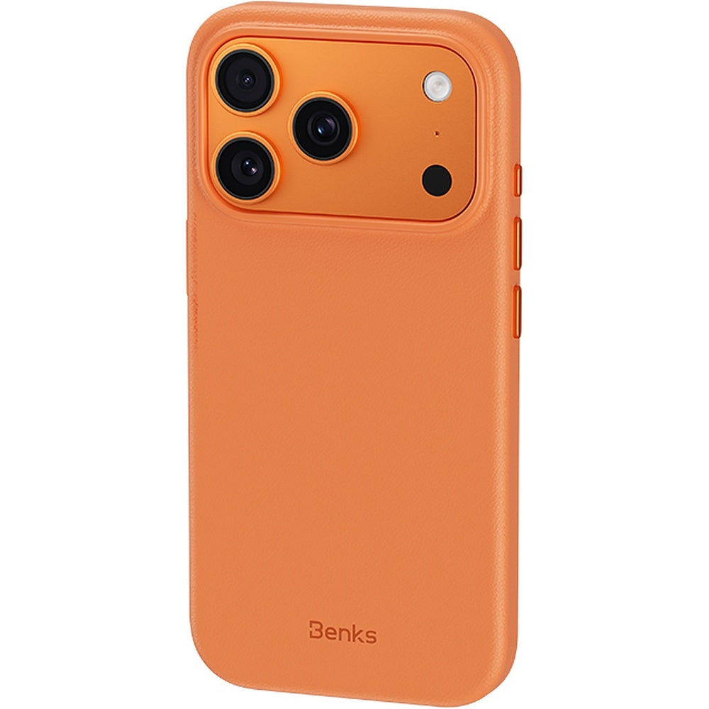 Aizsargvāciņš iPhone 17 Pro Max/18 Pro Max – Benks Magnetic Vita Pro Silicone (A070) (Camera Control Button), oranžs — attēls 2