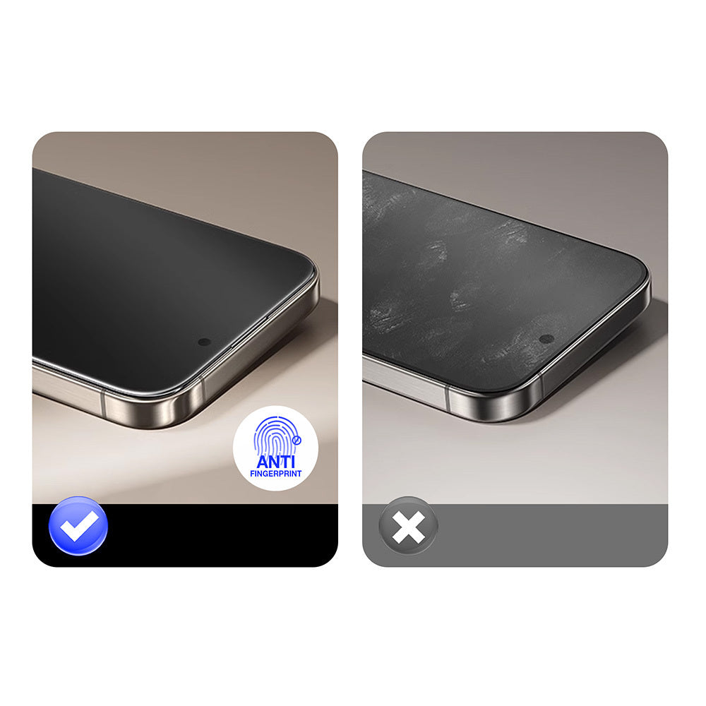 Aizsargstikls iPhone 18 Pro melns – Full Glue 6D Matt