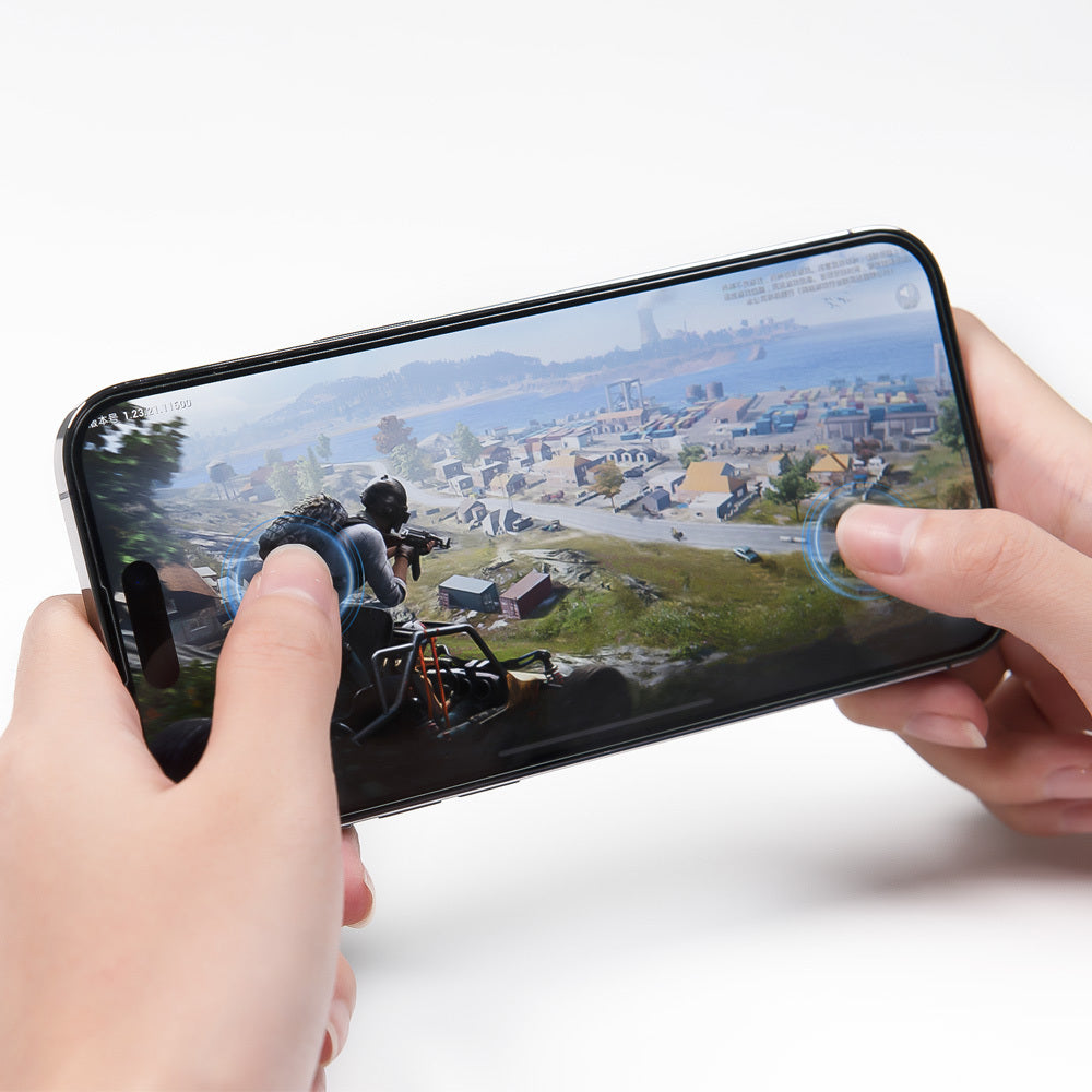 Aizsargstikls iPhone 18 Pro melns – Full Glue 6D Matt